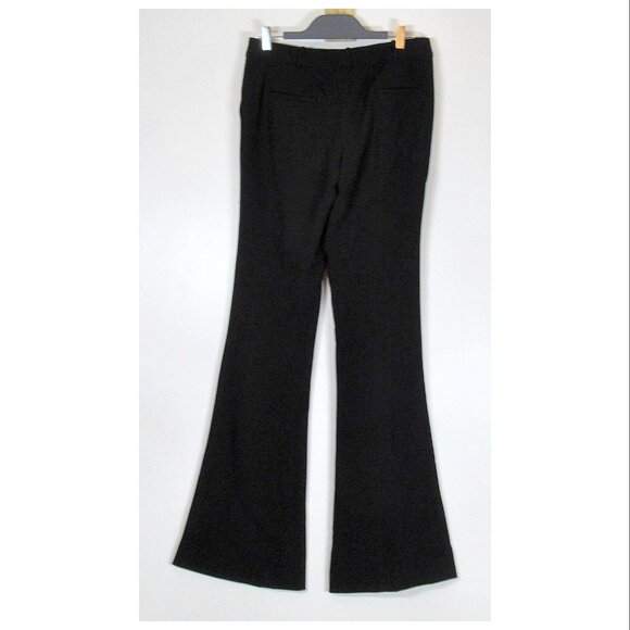Prabal Gurung Flat Front Flare Leg Crepe Pants, Black, Womens Size 2 - Picture 2 of 5